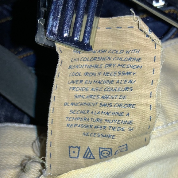 X-Ray Jeans off white jeans Sz 34 factory distressed whiskering - Picture 7 of 8